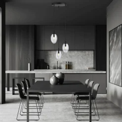 Hängelampe 3-flammig verstellbar Glas E14 Esstisch