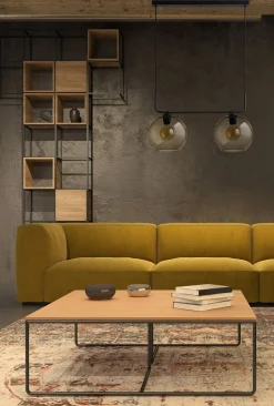 Hängelampe 2-flmg Glas Monaco