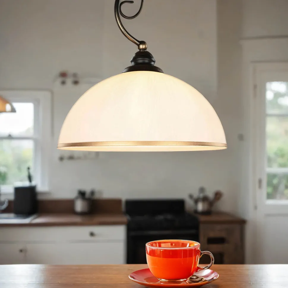 Hängelampe Glas Ø30cm Pendelleuchte Esstisch 1xE27