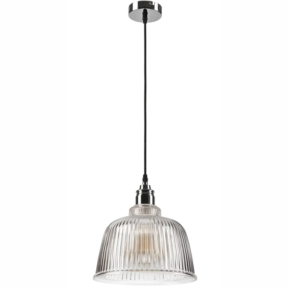 Hängelampe Glas Metall Ø 28 cm E27 Vintage Esstisch