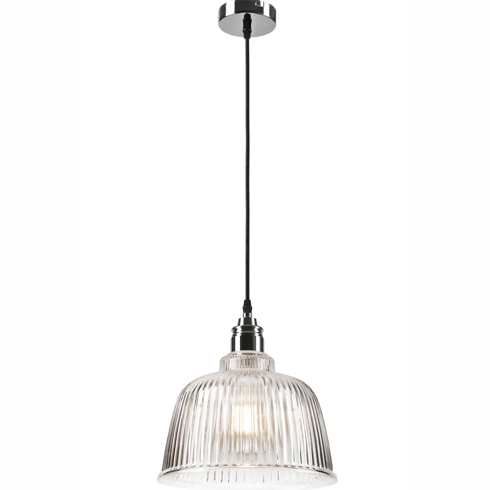 Hängelampe Glas Metall Ø 28 cm E27 Vintage Esstisch