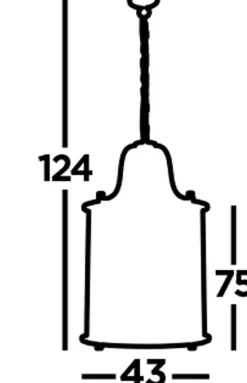 Hängelampe Glas Metall Ø 43 cm H: max. 1,5 m verstellbar