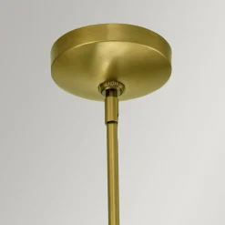 Hängelampe Glas Metall E27 17,8 cm breit Art Déco