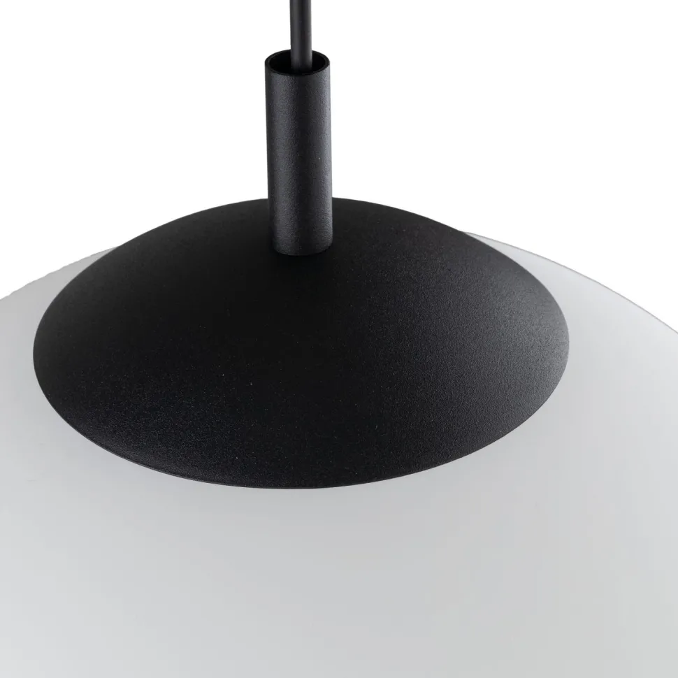 Hängelampe Glas Metall E27 Ø 30 cm rund Kugelschirm