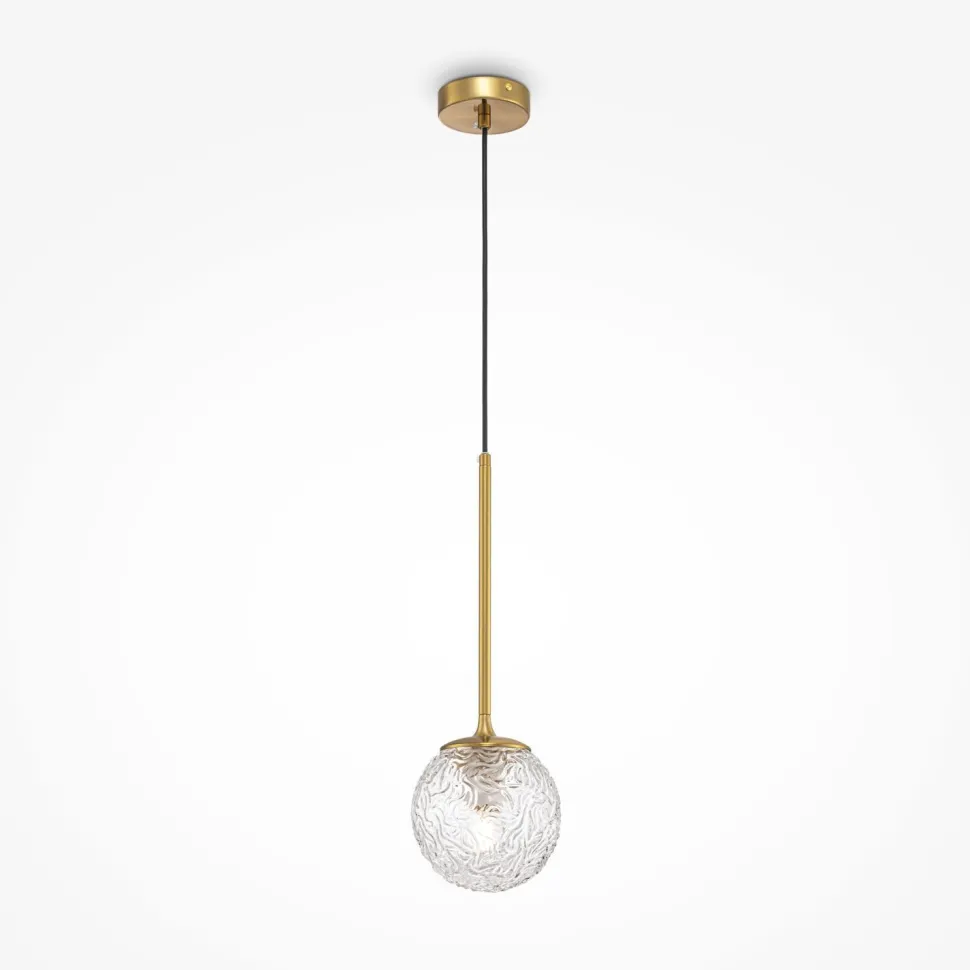 Hängelampe Glas Metall E27 Ø 15 cm rund H: max. 150 cm