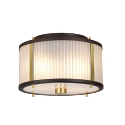 Hängelampe Glas Metall in Braun Klar verstellbar