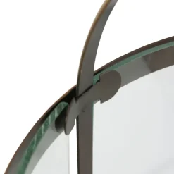 Hängelampe Glas Metall in Bronze B:23 cm E14 elegant