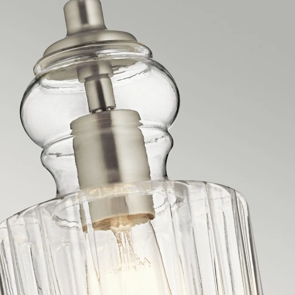 Hängelampe Glas Metall Vintage Design Ø15cm E27