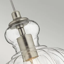 Hängelampe Glas Schirm Ø22cm Vintage Stil E27