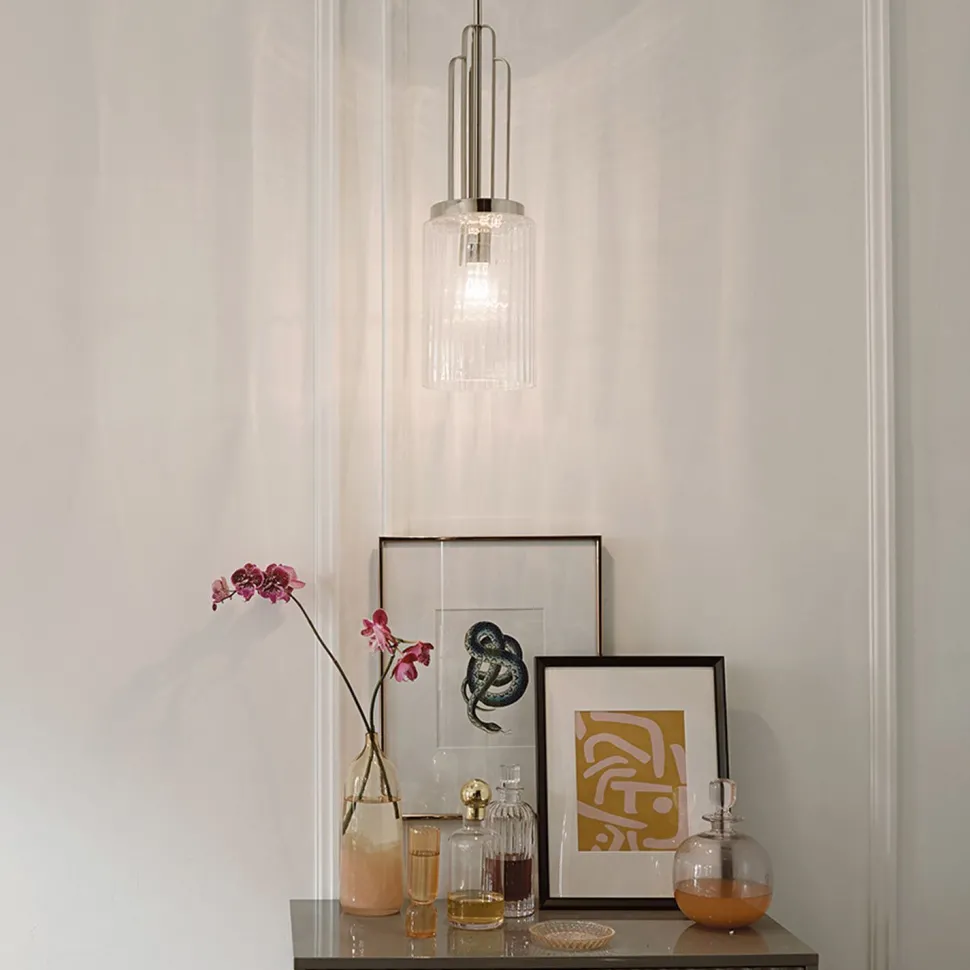 Hängelampe Glasschirm Ø 17,8 cm H: max. 176,5 cm Art Déco