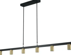 Hängelampe Gold Schwarz 160 cm breit Metall Esstisch