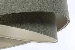 Hängelampe Grau E27 rund Ø 60 cm Stoff Modern verstellbar