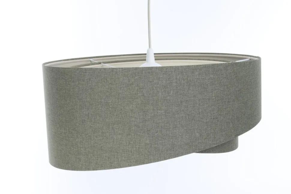 Hängelampe Grau E27 rund Ø 60 cm Stoff Modern verstellbar