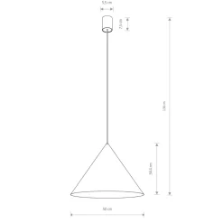 Hängelampe Grau GU10 Ø 50 cm Metall Retro verstellbar