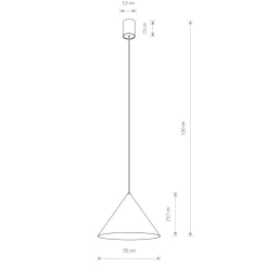 Hängelampe GU10 Hellgrau höhenverstellbar Ø 35 cm