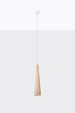 Hängelampe Holz Ø 8 cm schmal für GU10 Skandinavisch