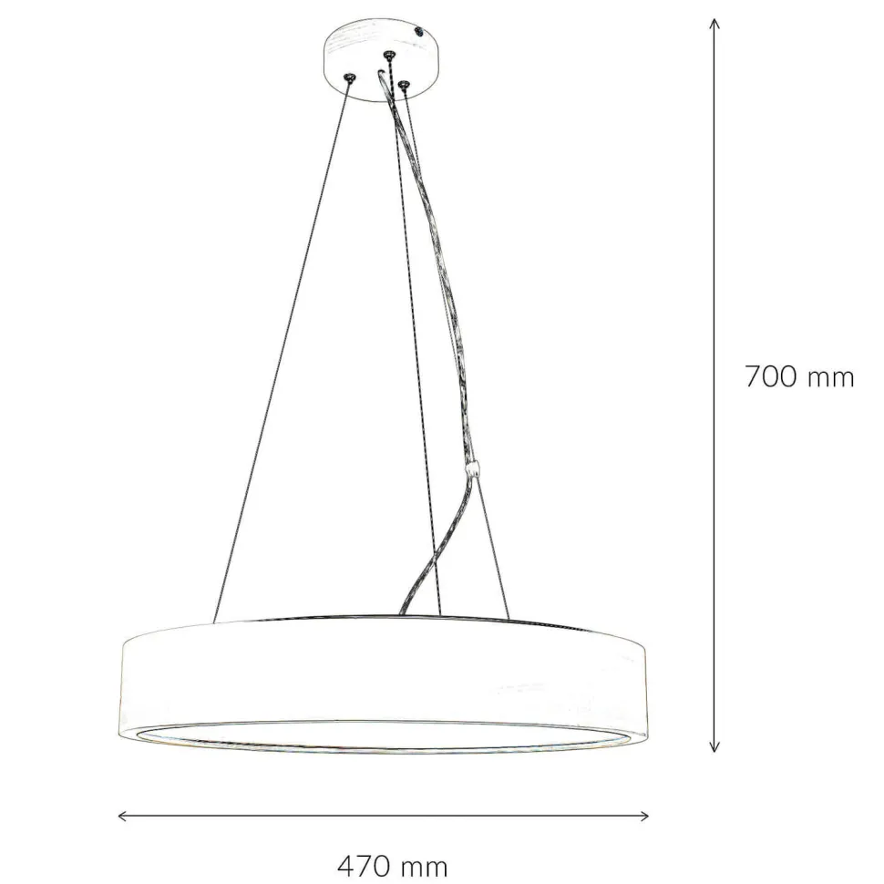 Hängelampe Holz Eiche Glas 3-flmg Ø47cm Küche
