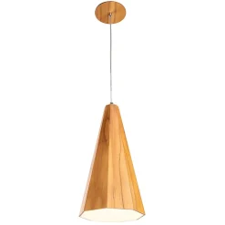 Hängelampe Holz Furnier Teak B: 20 cm E27 Modern