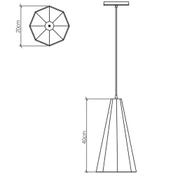 Hängelampe Holz Furnier Teak B: 20 cm E27 Modern