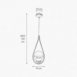 Hängelampe in Bronze hell Weiß E14 Messing Glas Jugendstil