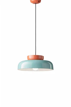 Hängelampe Keramik E27 D: 37 cm rund Handarbeit