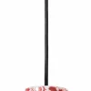 Hängelampe Keramik E27 rund D: 8 cm Rot Muster Retro