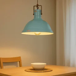 Hängelampe Keramik Metall E27 D: 40 cm rund