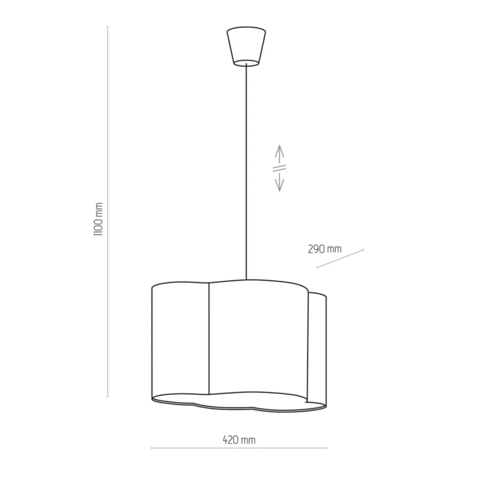 Hängelampe Kinder Metall Stoff E27 Weiß Blau