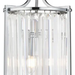 Hängelampe Kristall Ø 26 cm 2x E14 Glas Metall Jugendstil