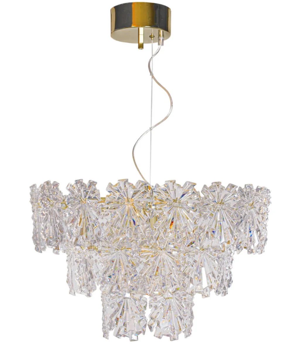 Hängelampe Kristall 51,5 cm breit H: max. 120 cm 5x E14