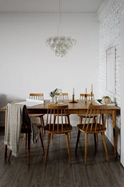 Hängelampe Kristall 51,5 cm breit H: max. 120 cm 5x E14