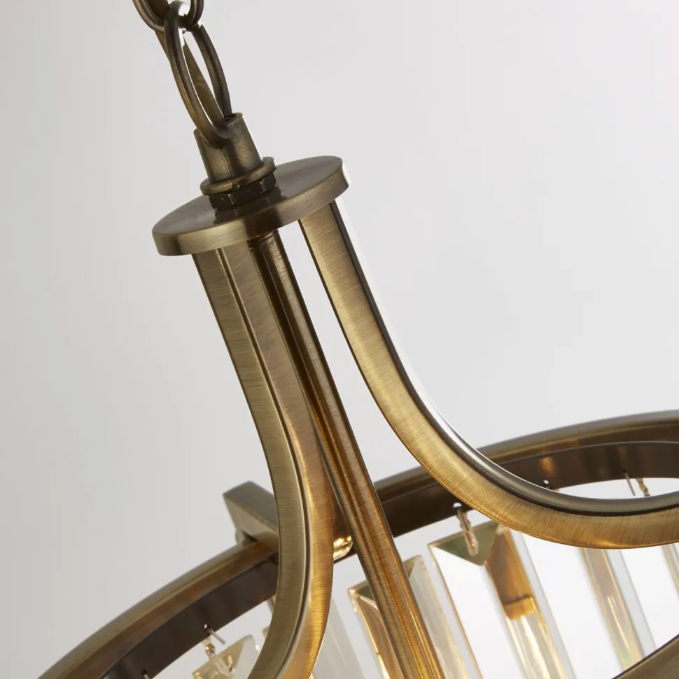 Hängelampe Kristall Art Déco Ø 26 cm H: max. 1,5 cm 2x E14