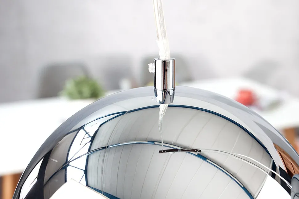 Hängelampe Kugel Chrom Esszimmer Lampe 3-flammig