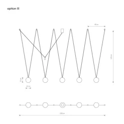 Hängelampe Kugel Schirme 5-flammig G9 Schwarz Weiß verstellbar