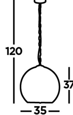 Hängelampe Kugelschirm Schwarz Rauchgrau E14 D: 35 cm