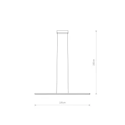 Hängelampe LED Schwarz 3000 K 1000 lm B: 120 cm lang