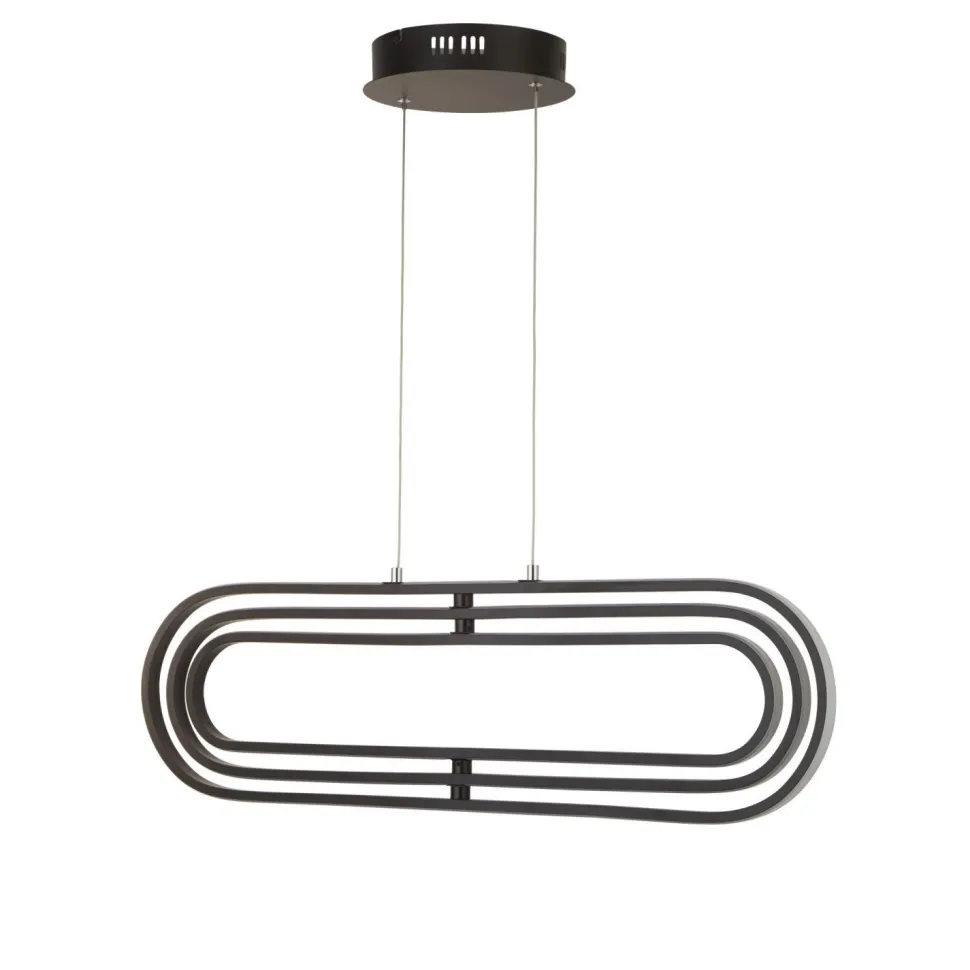 Hängelampe LED Schwarz einstellbare Lichtfarbe B: 80 cm