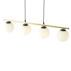 Hängelampe länglich Kugelschirm verstellbar 4x E14
