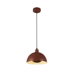 Hängelampe Loft E27 Ø25 cm rund Metallschirm in Orange