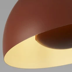 Hängelampe Loft E27 Ø25 cm rund Metallschirm in Orange