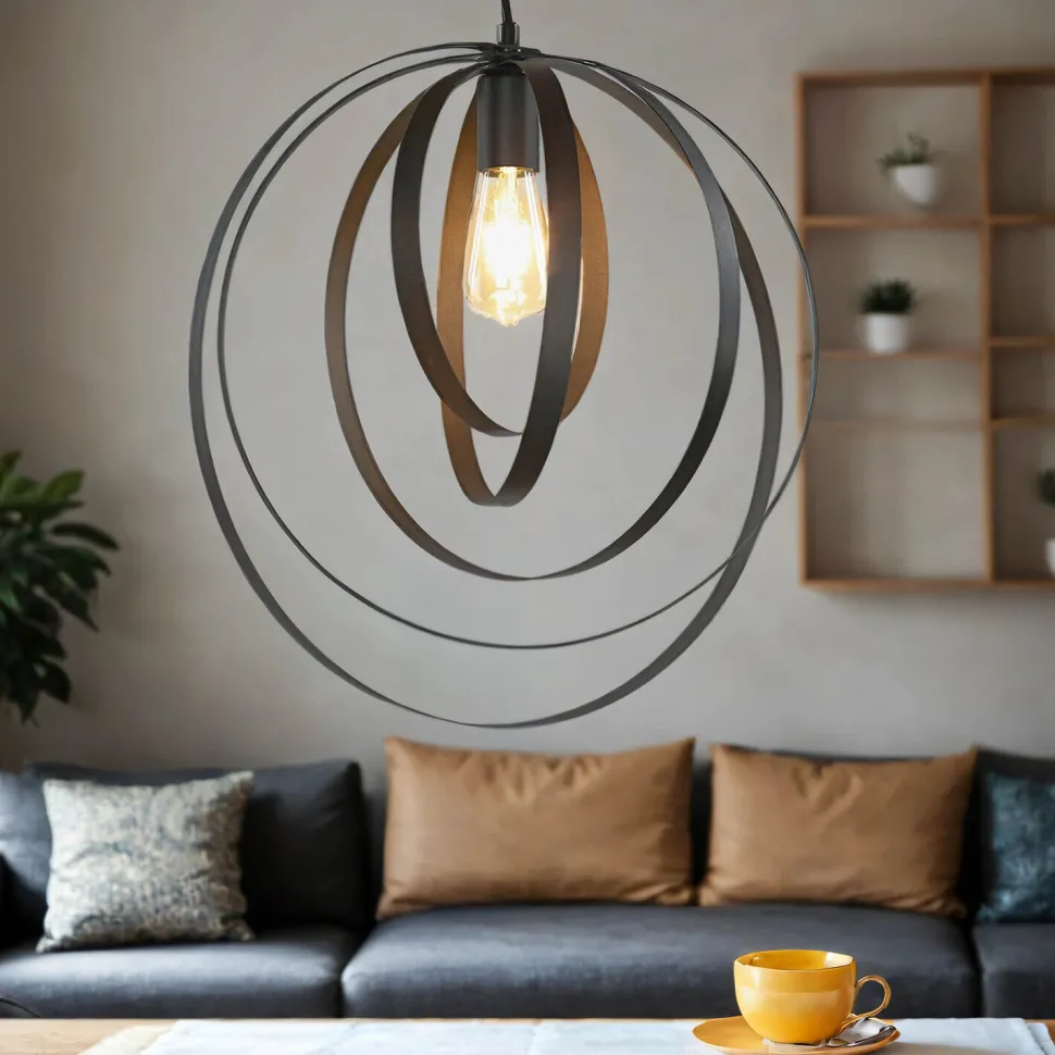 Hängelampe MAE Metall rund Modern verstellbar für E27