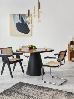 Hängelampe Messing Schwarz 5-flammig Metall verstellbar