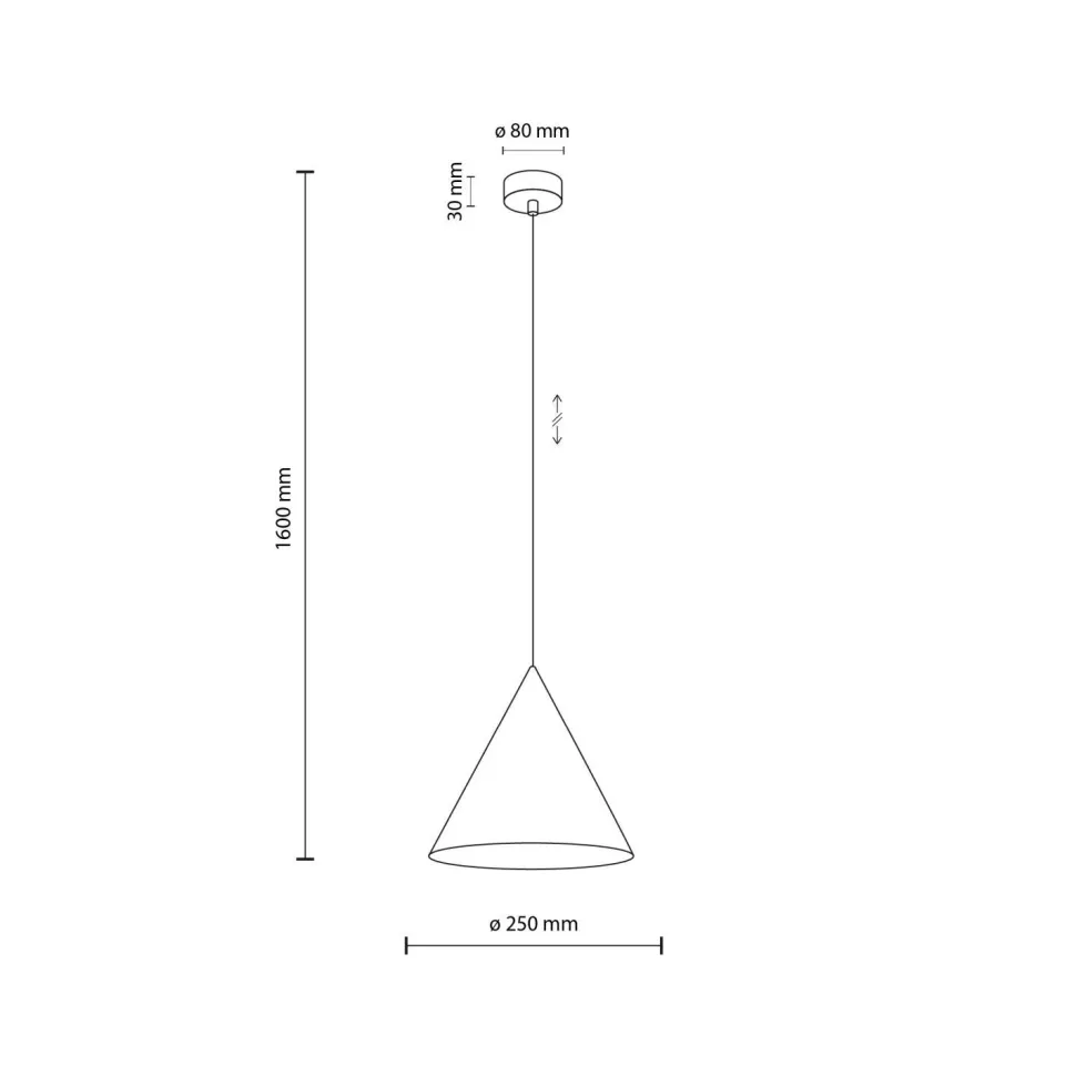 Hängelampe Metall Ø 25 cm H: max. 160 cm verstellbar Beige E27
