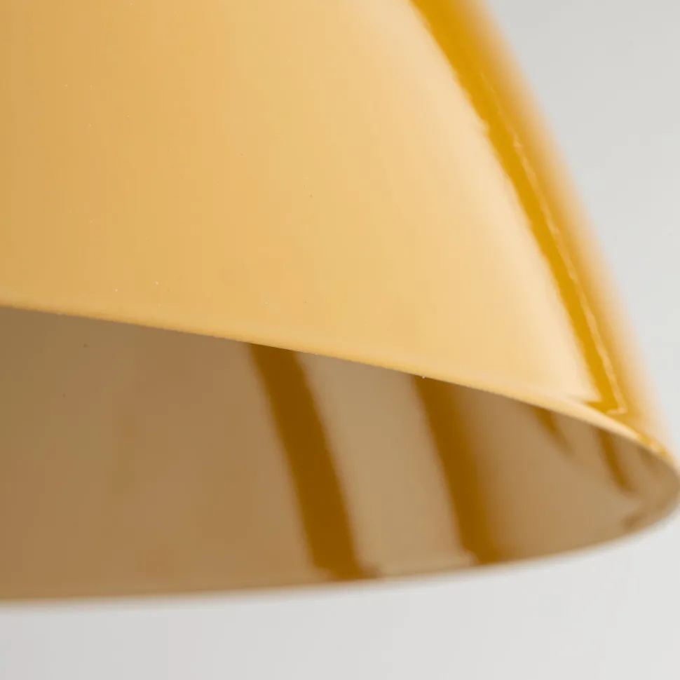 Hängelampe Metall Ø 34 cm H: max. 165 cm verstellbar Gelb E27