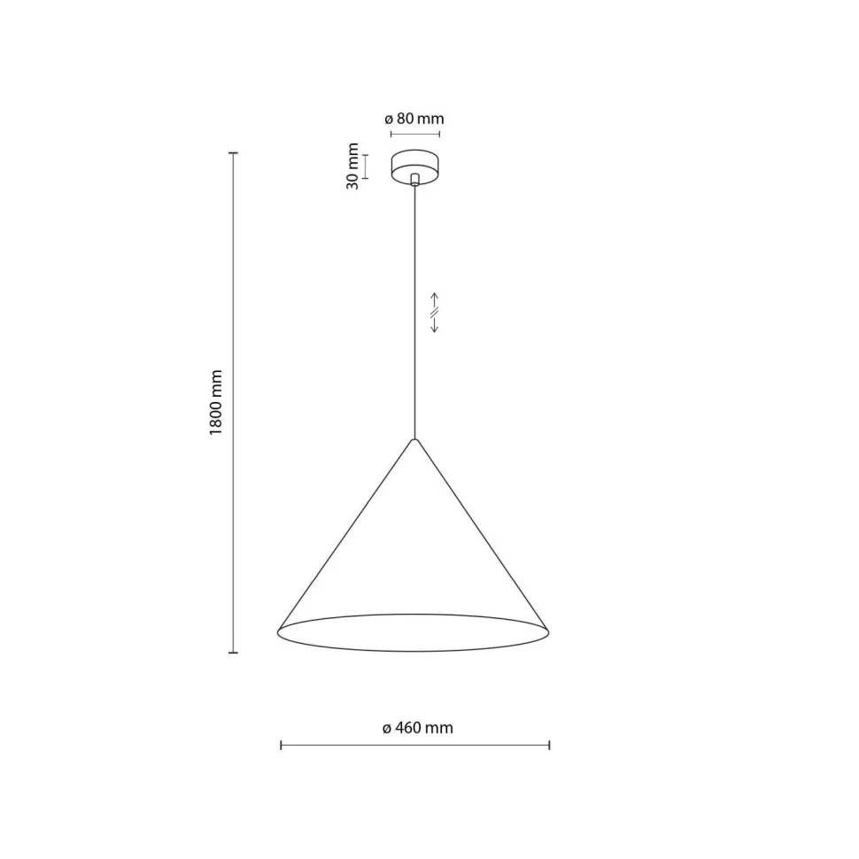 Hängelampe Metall Ø 50 cm H: max. 170 cm Gelb E27 Retro