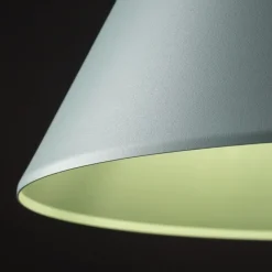 Hängelampe Metall Ø 32 cm H: max. 165 cm Mint E27 Retro