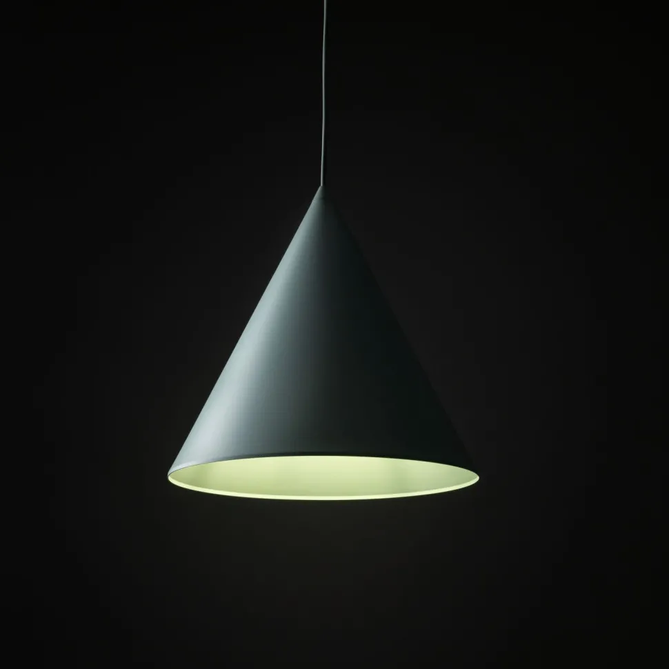 Hängelampe Metall Ø 32 cm H: max. 165 cm Mint E27 Retro