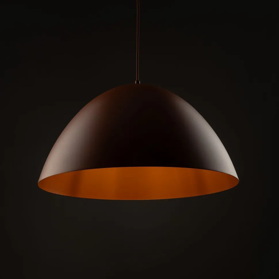 Hängelampe Metall Ø 50 cm verstellbar H: max. 170 cm Rot E27