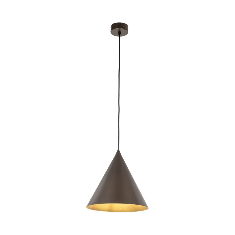 Hängelampe Metall Braun H: max. 1,6 m Ø 25 cm E27 Retro