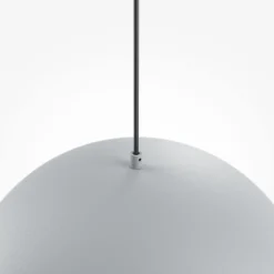 Hängelampe Metall E27 rund D: 35 cm H: max. 320 cm Grau